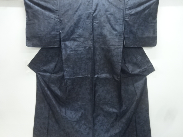 楓模様織出し本場泥大島紬着物